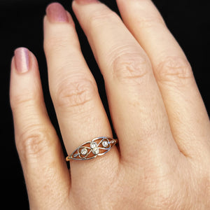 ANTIQUE LATE EDWARDIAN TO EARLY ART DECO DIAMOND RING 18ct GOLD