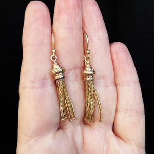 ANTIQUE EDWARDIAN TASSEL EARRINGS 9ct GOLD