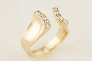 RETRO MID CENTURY c1960 DIAMOND RING 14ct GOLD