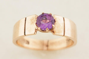 ANTIQUE EDWARDIAN c1900 AMETHYST RING 9ct GOLD