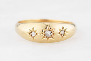 ANTIQUE EDWARDIAN 1918 DIAMOND RING 18CT GOLD