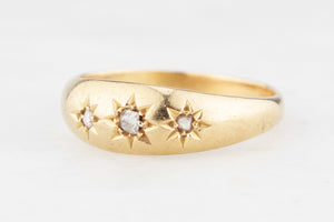 ANTIQUE EDWARDIAN 1918 DIAMOND RING 18CT GOLD