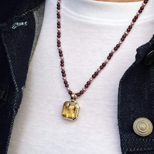 MODERN 12ct CITRINE ENHANCER PENDANT 9ct GOLD