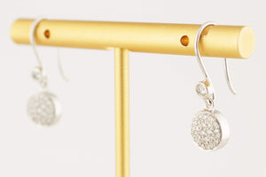 CONTEMPORARY DIAMOND CLUSTER EARRINGS 18ct GOLD