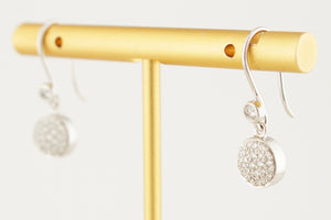 CONTEMPORARY DIAMOND CLUSTER EARRINGS 18ct GOLD