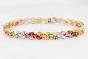 CONTEMPORARY MULTI-GEM BRACELET 9ct GOLD