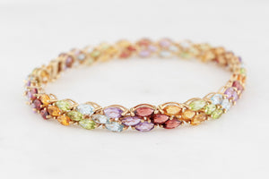 CONTEMPORARY MULTI-GEM BRACELET 9ct GOLD