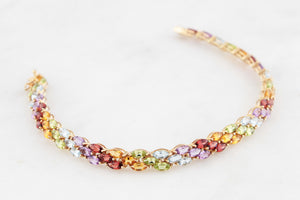 CONTEMPORARY MULTI-GEM BRACELET 9ct GOLD