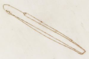 VINTAGE CONVERTIBLE c1930 DIAMOND NECKLACE 14ct GOLD