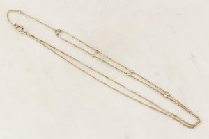 VINTAGE CONVERTIBLE c1930 DIAMOND NECKLACE 14ct GOLD