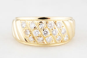 VINTAGE ITALIAN .45ct DIAMOND BAND 18ct GOLD