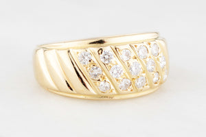 VINTAGE ITALIAN .45ct DIAMOND BAND 18ct GOLD