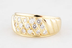 VINTAGE ITALIAN .45ct DIAMOND BAND 18ct GOLD