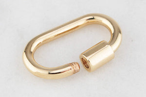 CARABINER CHARM BALE/EXTENDER 14ct GOLD