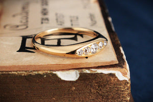 ANTIQUE EDWARDIAN 1912 DIAMOND RING 18ct GOLD
