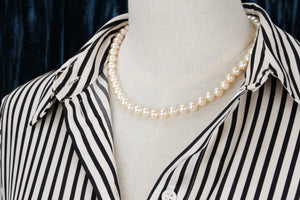 VINTAGE c1940 RUBY DIAMOND & PEARL SINGLE STRAND 18ct GOLD