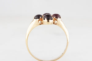 RETRO 1979 PYROPE GARNET RING 9ct GOLD