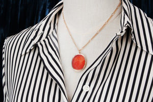 ANTIQUE VICTORIAN c1880’s CARNELIAN INTAGLIO SEAL PENDANT 9ct GOLD