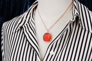 ANTIQUE VICTORIAN c1880’s CARNELIAN INTAGLIO SEAL PENDANT 9ct GOLD