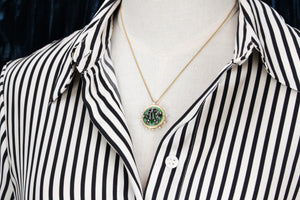 ANTIQUE GEORGIAN ENAMEL DIAMOND & SEED PEARL PENDANT 18ct GOLD