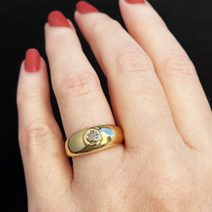 BESPOKE .55ct OLD MINE CUT DIAMOND RING 18ct GOLD