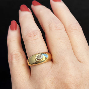 BESPOKE .55ct OLD MINE CUT DIAMOND RING 18ct GOLD
