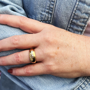 BESPOKE .55ct OLD MINE CUT DIAMOND RING 18ct GOLD