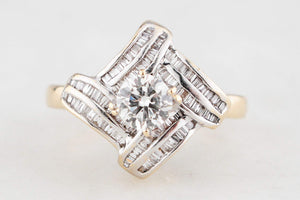 VINTAGE c1940/50 DIAMOND RING 14ct GOLD