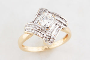 VINTAGE c1940/50 DIAMOND RING 14ct GOLD