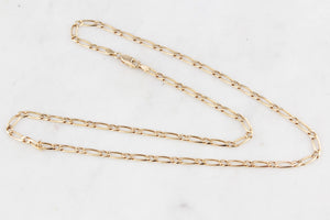 VINTAGE 9ct GOLD ITALIAN FIGARO CHAIN