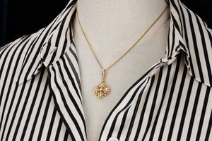 ANTIQUE EDWARDIAN SPLIT PEARL PENDANT 9ct GOLD