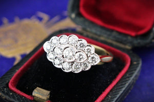 LATE ART DECO 1.19ct DIAMOND RING 18ct GOLD