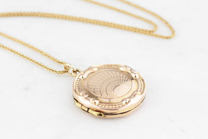 ANTIQUE EDWARDIAN c1900 ‘FRONT & BACK’ PICTURE LOCKET 9ct GOLD
