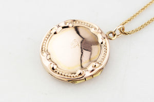 ANTIQUE EDWARDIAN c1900 ‘FRONT & BACK’ PICTURE LOCKET 9ct GOLD