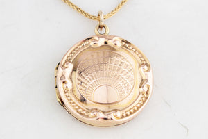 ANTIQUE EDWARDIAN c1900 ‘FRONT & BACK’ PICTURE LOCKET 9ct GOLD
