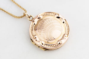 ANTIQUE EDWARDIAN c1900 ‘FRONT & BACK’ PICTURE LOCKET 9ct GOLD