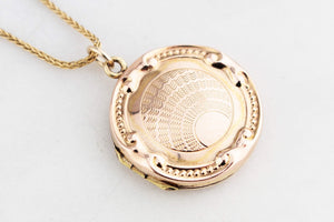 ANTIQUE EDWARDIAN c1900 ‘FRONT & BACK’ PICTURE LOCKET 9ct GOLD