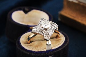 VINTAGE c1940/50 DIAMOND RING 14ct GOLD