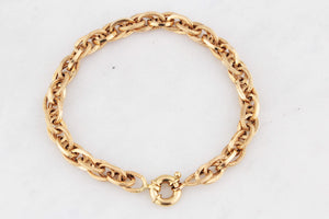 VINTAGE ITALIAN FANCY LINK BRACELET 18ct GOLD