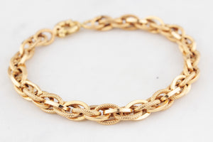VINTAGE ITALIAN FANCY LINK BRACELET 18ct GOLD