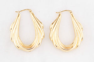 VINTAGE ITALIAN 9ct GOLD HOOPS