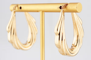 VINTAGE ITALIAN 9ct GOLD HOOPS