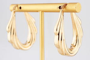 VINTAGE ITALIAN 9ct GOLD HOOPS