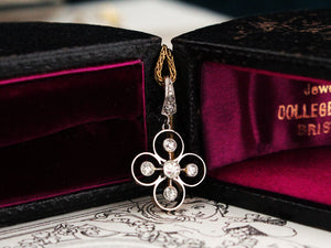 ANTIQUE DIAMOND PENDANT 15ct GOLD
