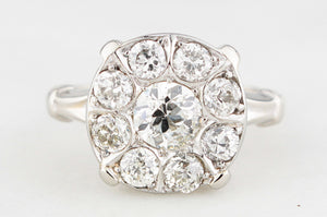 ANTIQUE ART DECO 1.50ct DIAMOND RING 14ct GOLD
