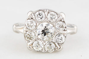 ANTIQUE ART DECO 1.50ct DIAMOND RING 14ct GOLD