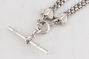 ANTIQUE EDWARDIAN STERLING SILVER ALBERTINA BRACELET