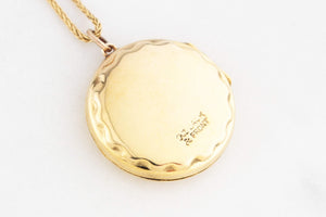 ANTIQUE EDWARDIAN PICTURE LOCKET 9ct GOLD