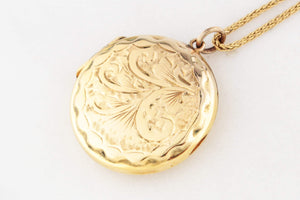ANTIQUE EDWARDIAN PICTURE LOCKET 9ct GOLD