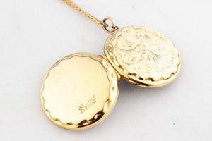ANTIQUE EDWARDIAN PICTURE LOCKET 9ct GOLD